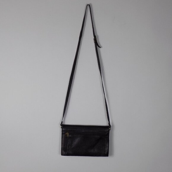 Firenze Crossbody Bag Leather Adjustable Strap Made in Italy Brown - Picture 6 of 10